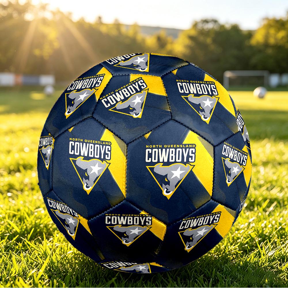 North Queensland Cowboys Size 5 Sports Training Ball Shock Absorbing Durable Ball For Match Daily Practice Outdoor Activities
