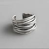 Fashion Silver Color Opening Ring For Women Men Peronality Large Wide Finger Rings Party Jewelry