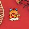 Lucky Lion Dance Brooch Loong Chinese Style Pin Jewelry New Year Badge  Skirts