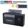 Solar Emergency Radio USB AM/FM/SW Multiband Radio Stereo Wireless Bluetooth Mp3 Audio Cassette Tape Player Recorder AM Radio