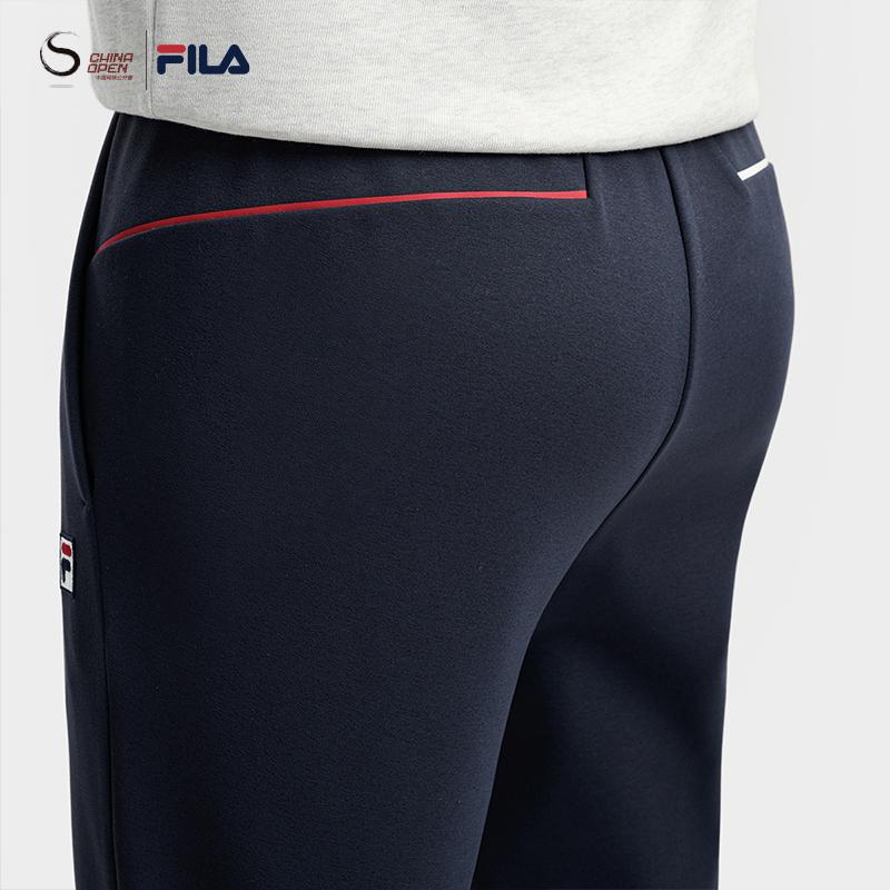 Fila Теннис Классический Простой Повседневный Универсальный Флис Вязаные Спортивные Штаны Мужские низ Небесно-голубой A11M543615FBU
