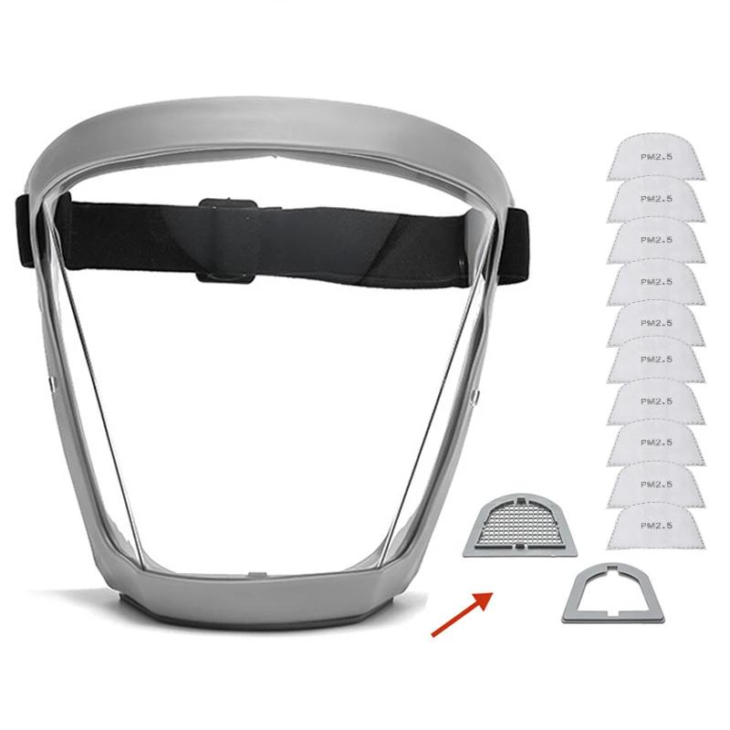 Масляно-брызгозащищенная маска, полнолицевой щиток, прозрачная защитная маска, защитная крышка, противотуманная, пылезащитная, велосипедная маска