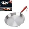 304 Нержавеющая сталь Сковорода для жарки яиц Маленькая сковорода для омлета с носиком для слива Деревянная ручка для приготовления завтрака, блинов