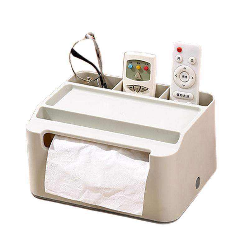 Коробка для салфеток Держатель для салфеток с дистанционным управлением Настольный органайзер для офиса Многофункциональный контейнер для хранения мелочей Домашний