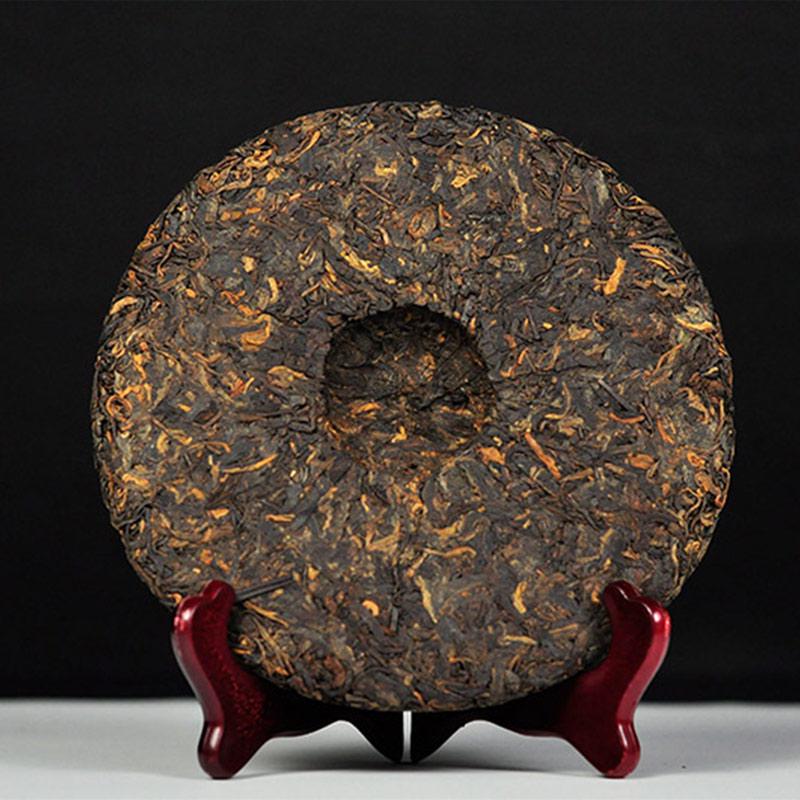 Чайный пирог Лао Тонг Чжи Спелый Пуэр Ху По Чун 2017 года Хайвань Шу Пуэр Чай 357г