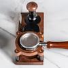 Solid Wood Espresso Tamping Station 51-58mm Adjustable Height Portafilter Holder Non-Slip Coffee Tamper