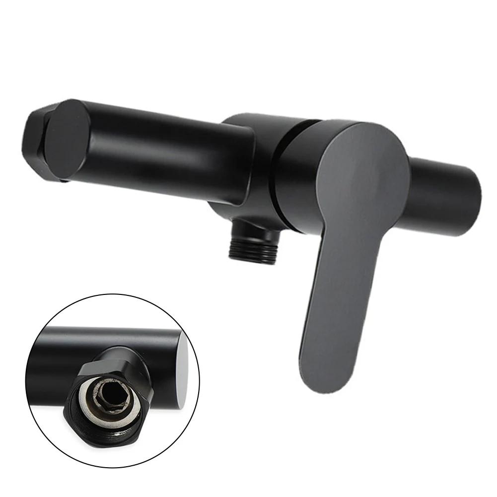 Смесители для душа в ванной Смеситель для горячей и холодной воды Черный Нержавеющая сталь Краска Настенный смесительный клапан Кран