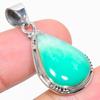 Natural Chrysoprase Gemstone 925 Solid Sterling Silver Gift Pendant 1.50" D7a38
