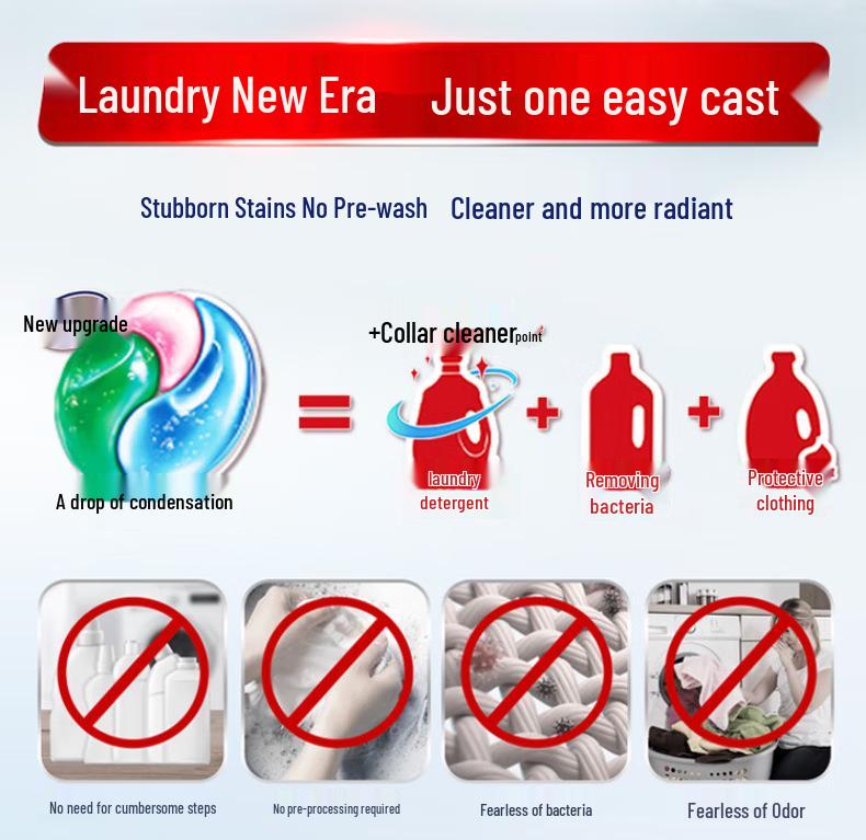 Мистическая Лаванда 3-в-1 капсулы для стирки: Пятновыводитель, стерилизатор, средство от клещей с долговременным ароматом.