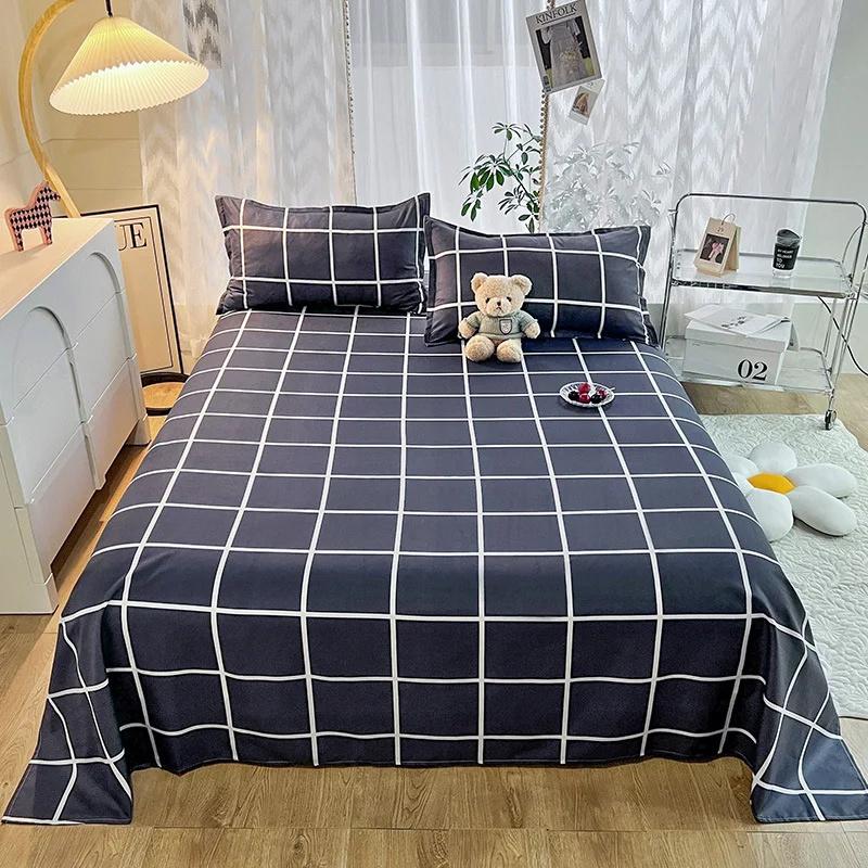 Простыня в цветочном стиле, приятное для кожи постельное белье, простая студенческая кровать, простыня на резинке, наматрасник, покрывало