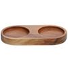 DECHOUS Pepper Wood Stand Grinder Tray Pepper Grinder Stand Wooden Grinder Tray Inner Diameter Compact Pepper Wood Stand Mill Holder 5.8CM
