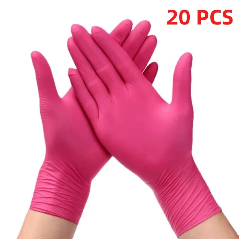 100PCS Purple Nitrile Gloves Thickened Disposable Gloves for Kitchen Household Cleaning Garden Mechanic Work Hair Salon Tattoo