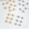 14K Gold-Inlaid Zircon Bracelet & Necklace Connector with Copper Plating and Half-Hole Eyepin for DIY Pearl Cap Accessories