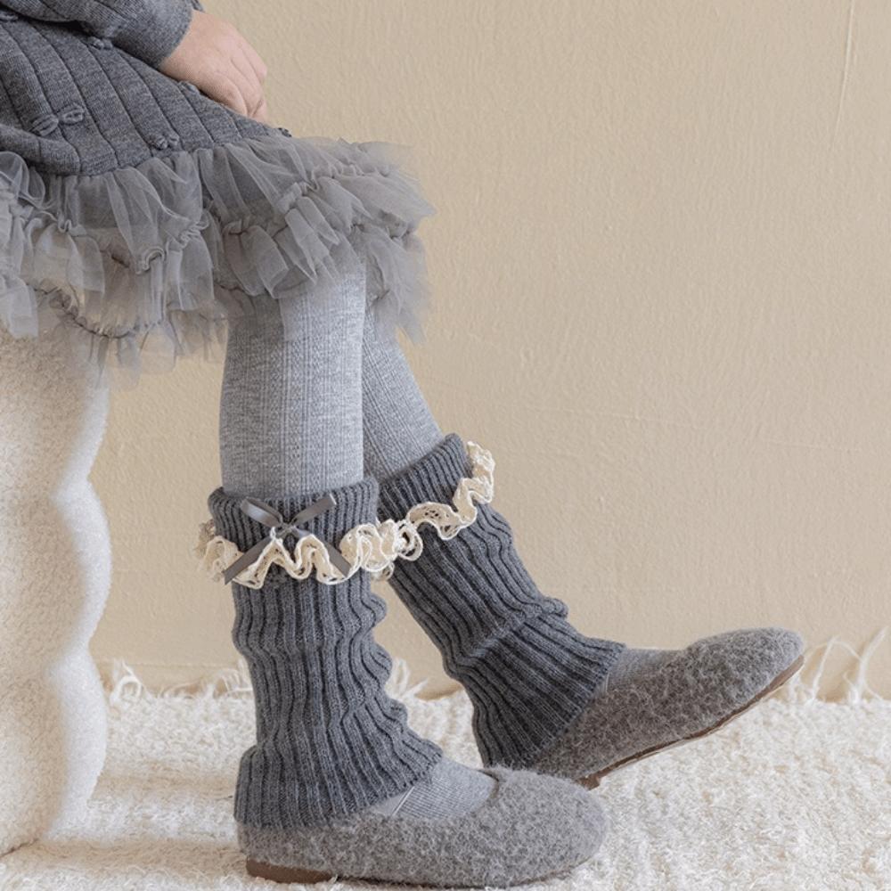 Polyester Girls Leg Warmers Thickened Fabric Calf Socks Fashion Leg Gaiters  Kids Outfit Match