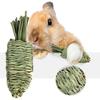 Игрушка для мелких животных Натуральная трава Ручное плетение Игрушка для стачивания зубов Хомяк Кролик Морковка Жувательная игрушка Игрушка для питомца