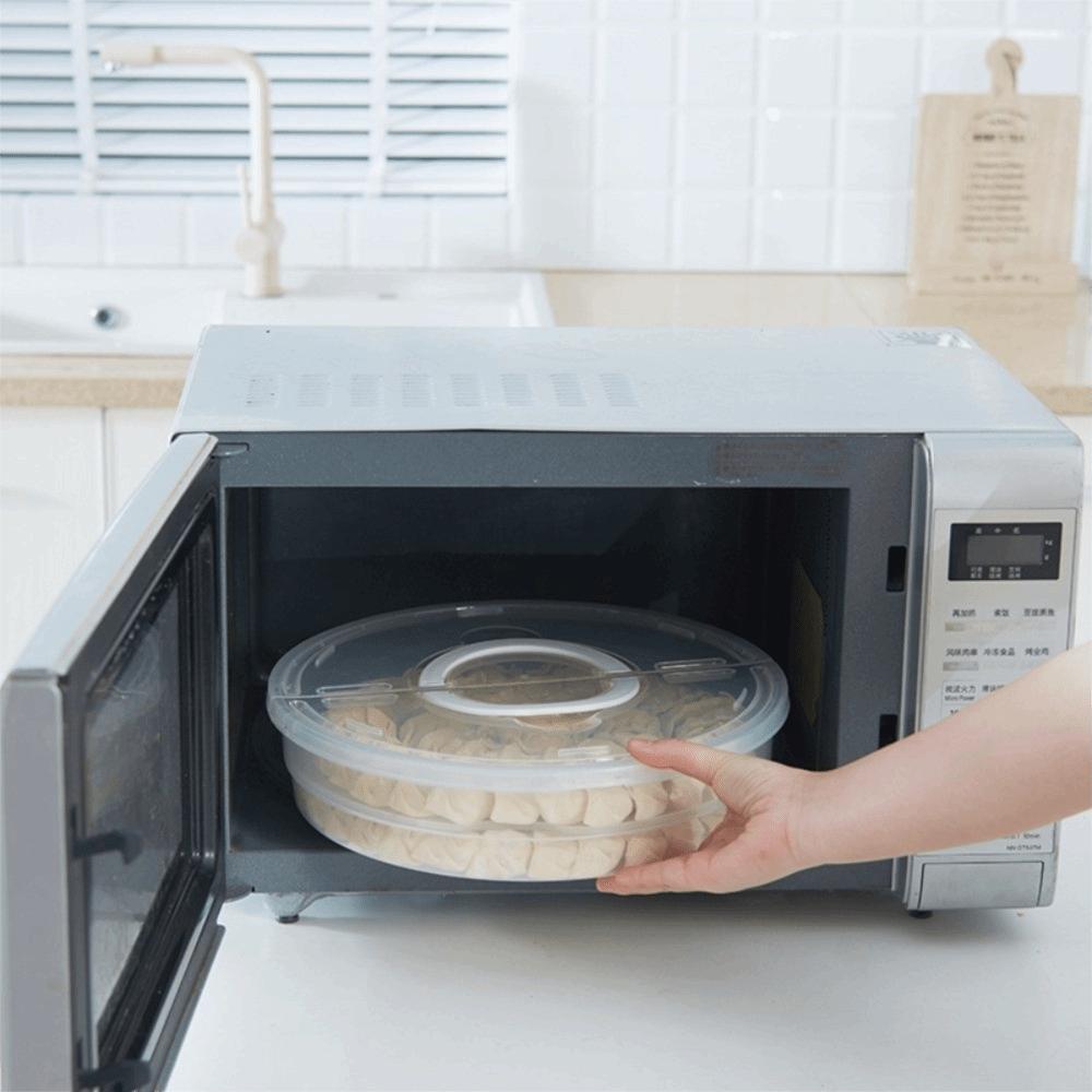 Reusable Dumplings Organizer Multilayer Refrigerator Organizer Bin Round Dumpling Box Refrigerator