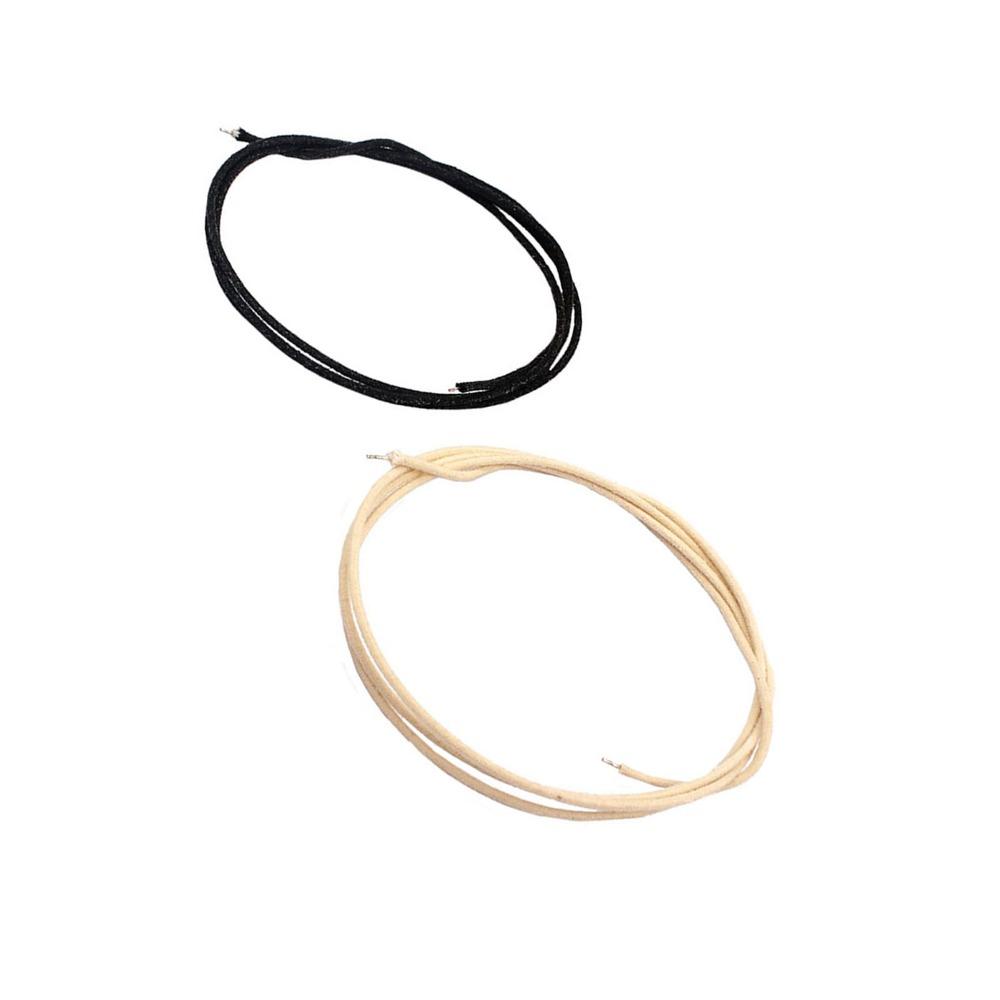 2pcs 22 AWG Cloth-Covered Guitar Wire Black And White Guitar Accessories Guitar Restoration