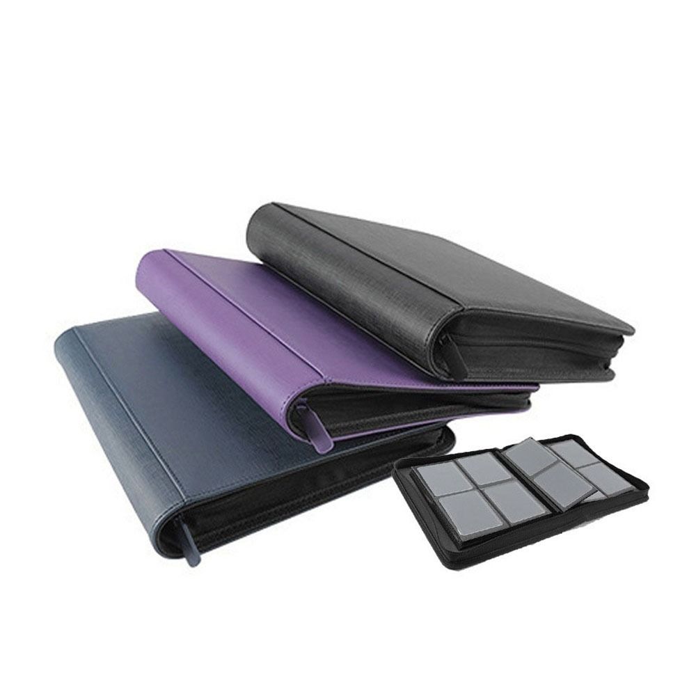 PU Toploader Binder 4 Pocket Cards Colletction Album Game Card Album  For Trading Cards