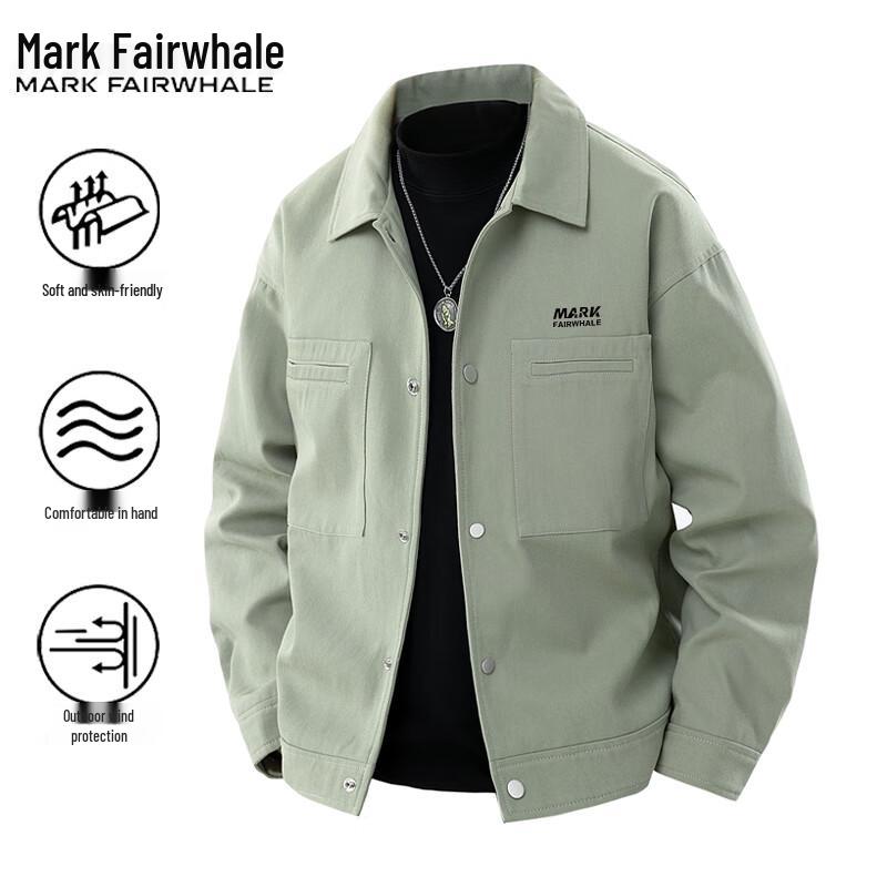 Mark Fairwhale Men's Casual Turn-down Collar Jacket