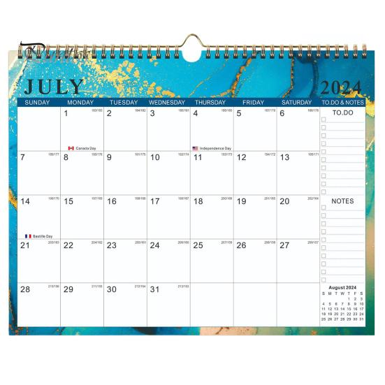 Английский календарь 2024-2025 настенный календарь тайм-менеджмент ежемесячный календарь-планировщик для домашнего офиса и школы