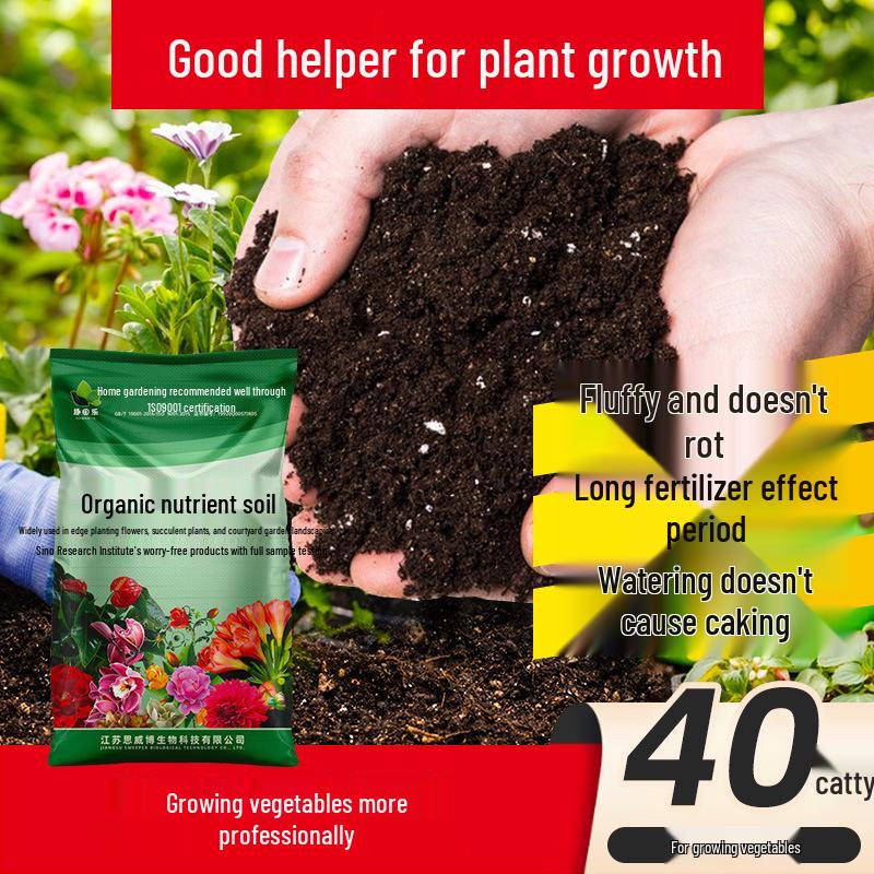Nutrient-Rich Soil for Flowers & Vegetables - Ideal for Household Gardening