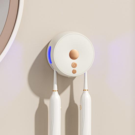 УФ Санитайзер для зубных щеток 2 слота USB перезаряжаемый без сверления портативный для дома, путешествий, ванной комнаты, настенный электрический держатель для зубных щеток, очиститель