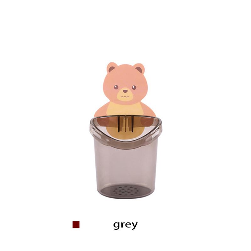 Настенный держатель для зубных щеток с мишкой Тедди, бесплатная полка для хранения принадлежностей для ванной комнаты, органайзер, аксессуары для ванной комнаты