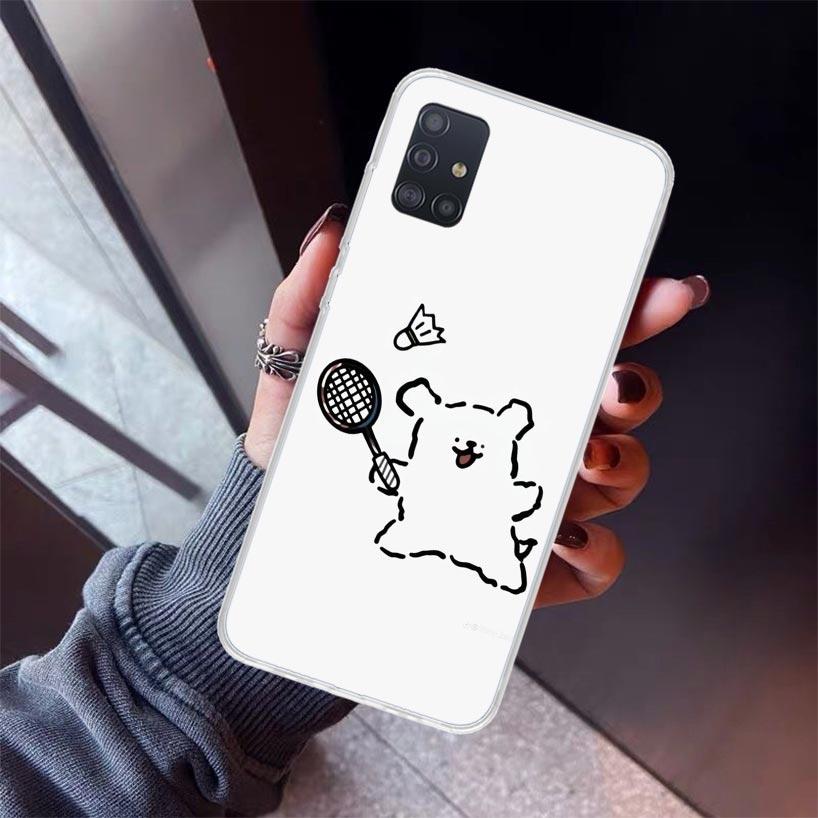 Badminton Sport Phone Case For Samsung Galaxy A52 A51 A50S A32 A22 A12 A02S A72 A71 A31 A70 A30S Note 20 Ultra 10 Plus S10 Galax