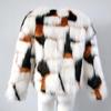 mitation fur acket casual autumn and winter new whole leather imitation fox fur round neck short jacket trendy large size
