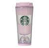 Starbucks Collaboration with Gela Pique Bear Snow Globe Border Tumbler, Soft Pink, 355ml. Gela Pique Snow Globe Pink.