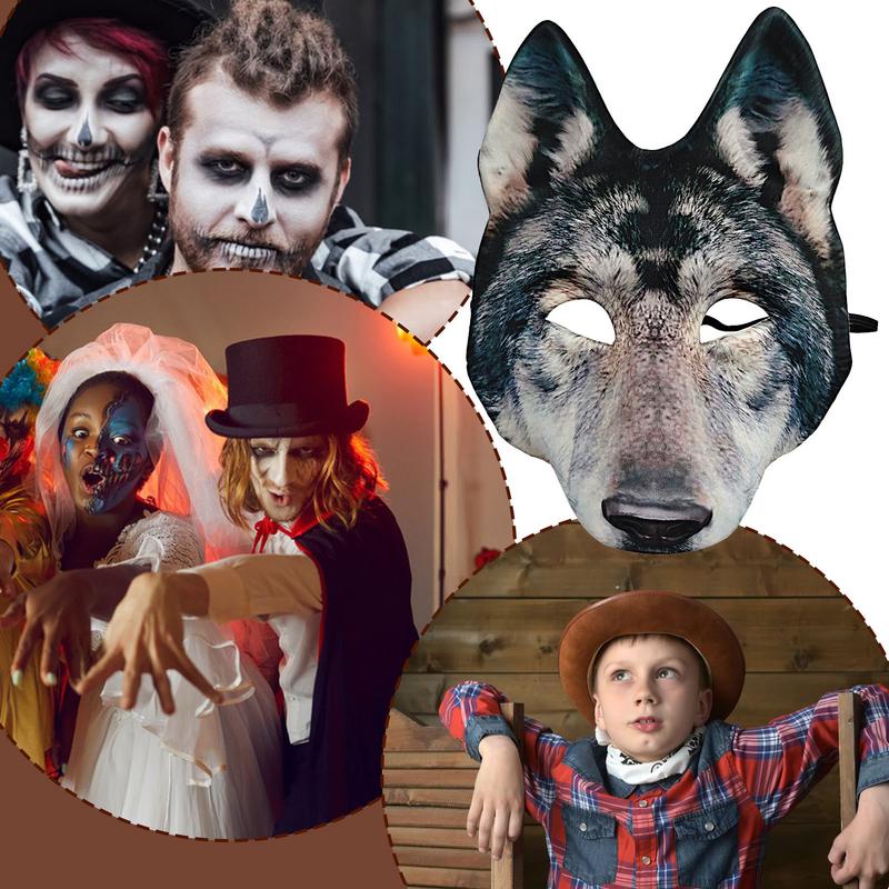 Хэллоуин Пасха Маска Волка Страшное Животное Модная маска Аксессуары для Косплея Костюма Реалистичная Маска для Лица Головная маска для Взрослых