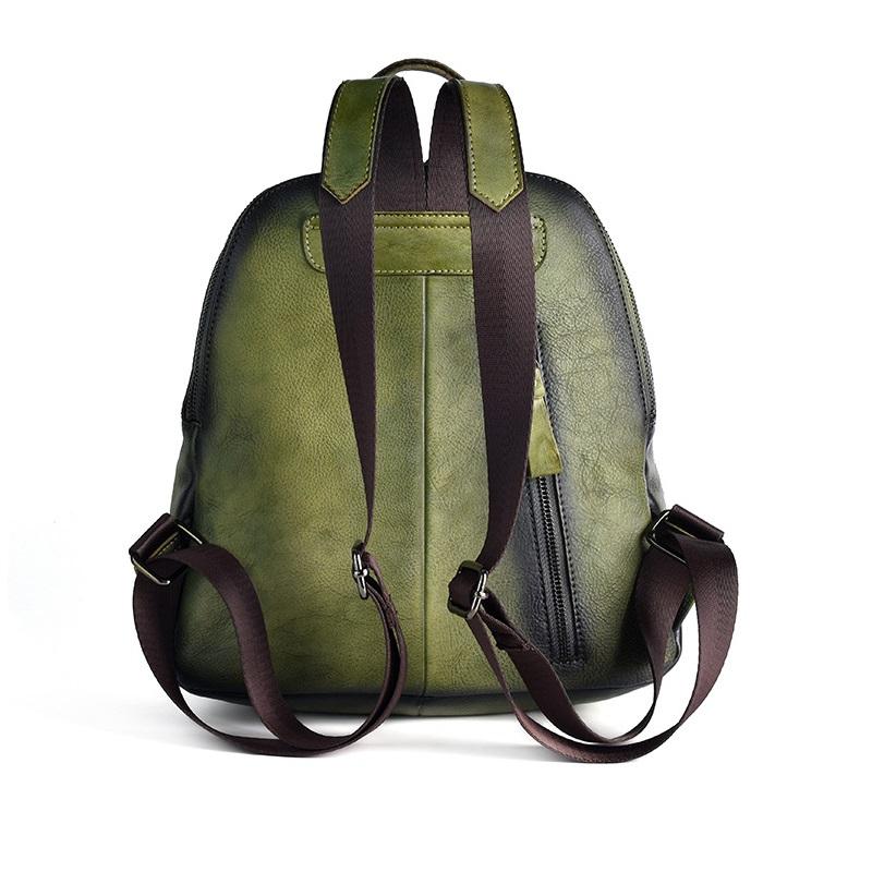 Рюкзак из натуральной кожи с тиснением, винтажные сумки для женщин, женские GZW