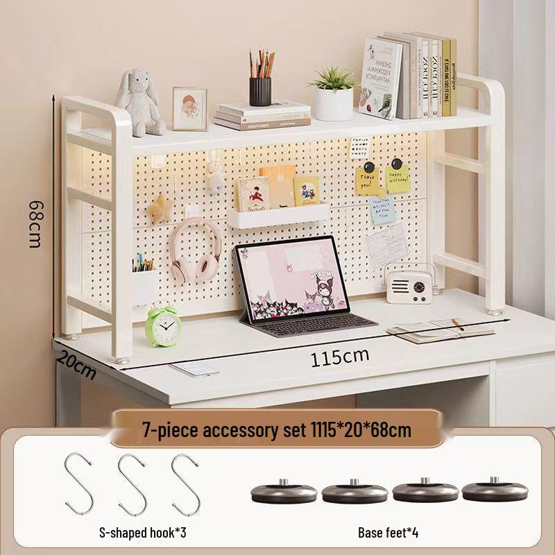 Металлическая перфорированная полка-органайзер для книг и стола для дома или общежития