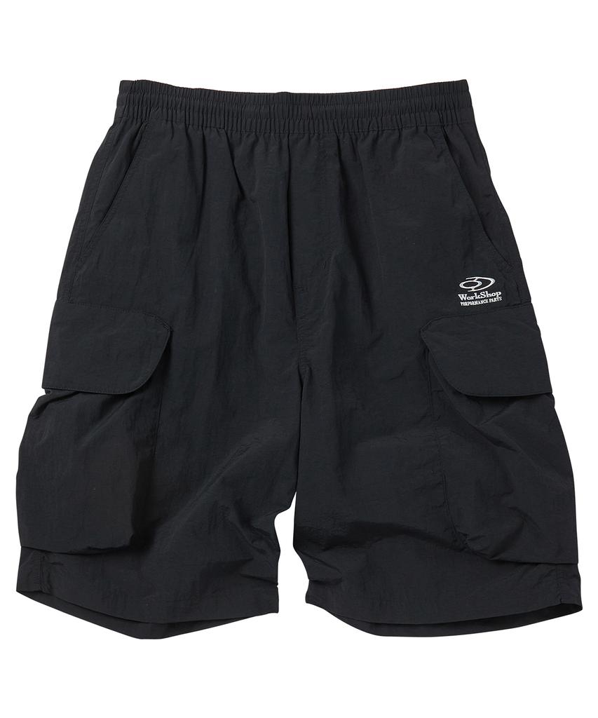 TRAVEL [Set] Nylon Round Cargo Shorts + Nylon Curved Piping Line Shorts Package
