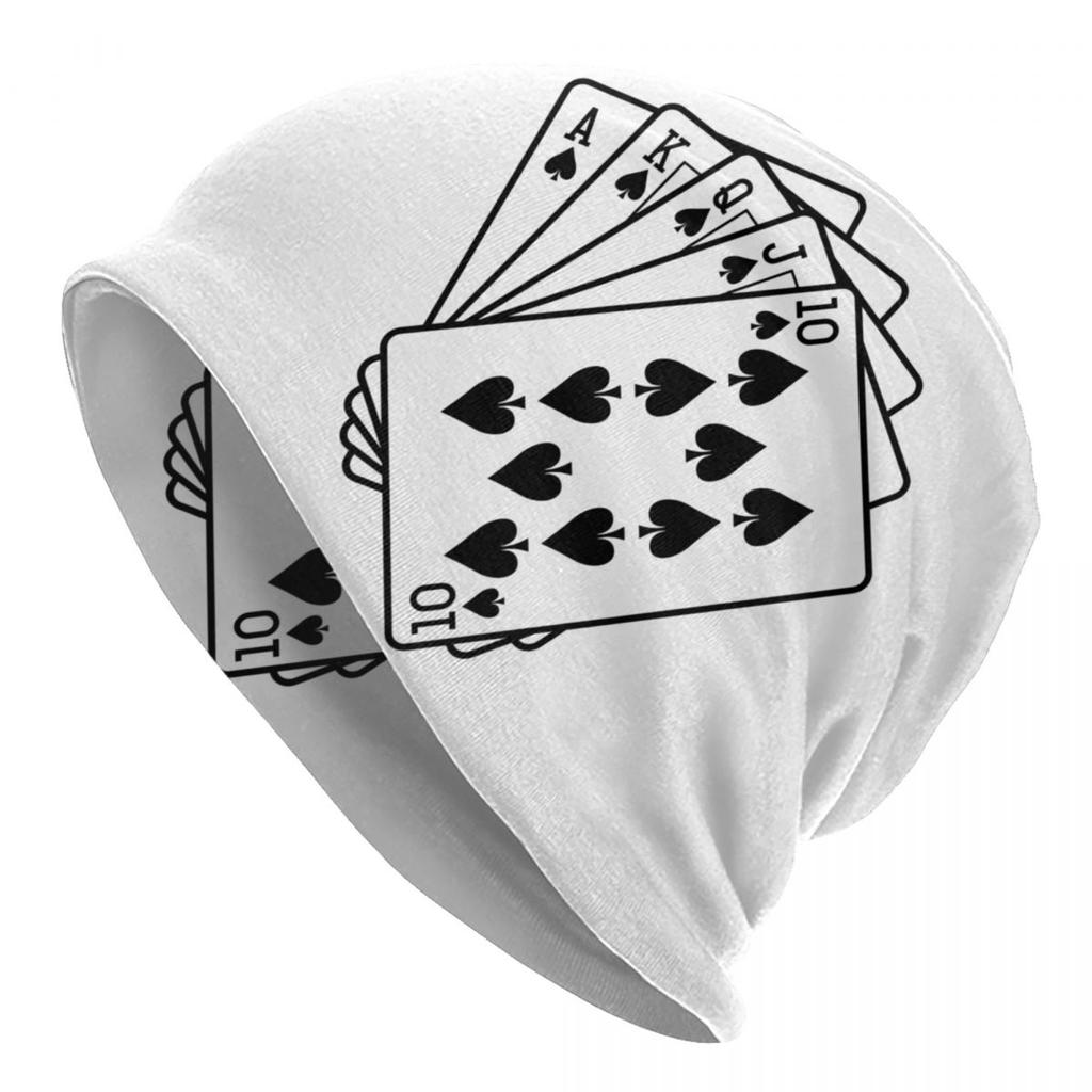 Крутые шапки с капюшоном для покера, вязаные шапки в стиле хип-хоп для женщин унисекс, осенне-зимние теплые шапки для азартных игр, карточные игры, шапки с черепами