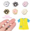 20pcs 8mm Cat Paw Pattern Craft Mini Buttons Clothing Sewing Buckle DIY Doll Clothes Metal Buckles