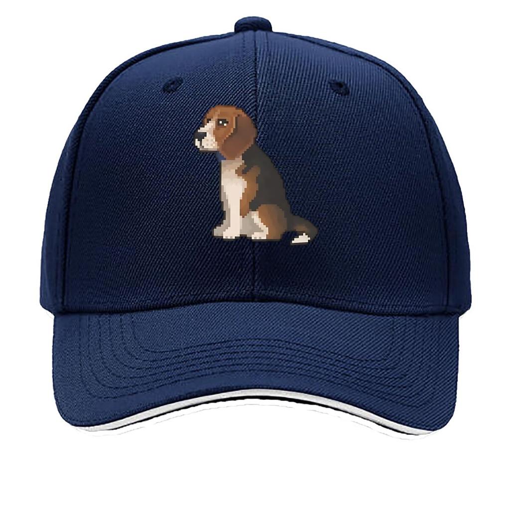 Beagle Pixel Dog Art Hip Hop Hat Fashion Outdoor Sports Sandwich Baseball Cap