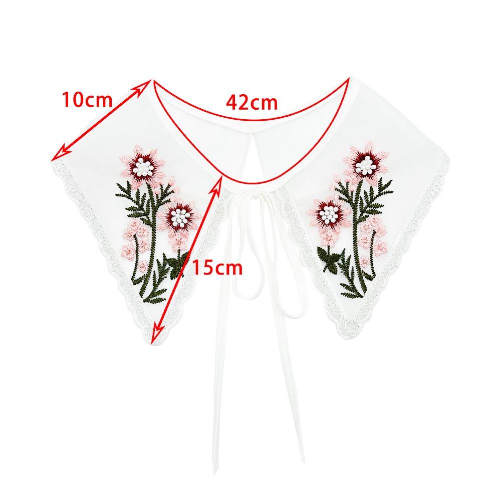 Clothing Accessories Women's Lace Collar Flower Sweet Tied Cloak Fake False Collars Lace Up Shawl