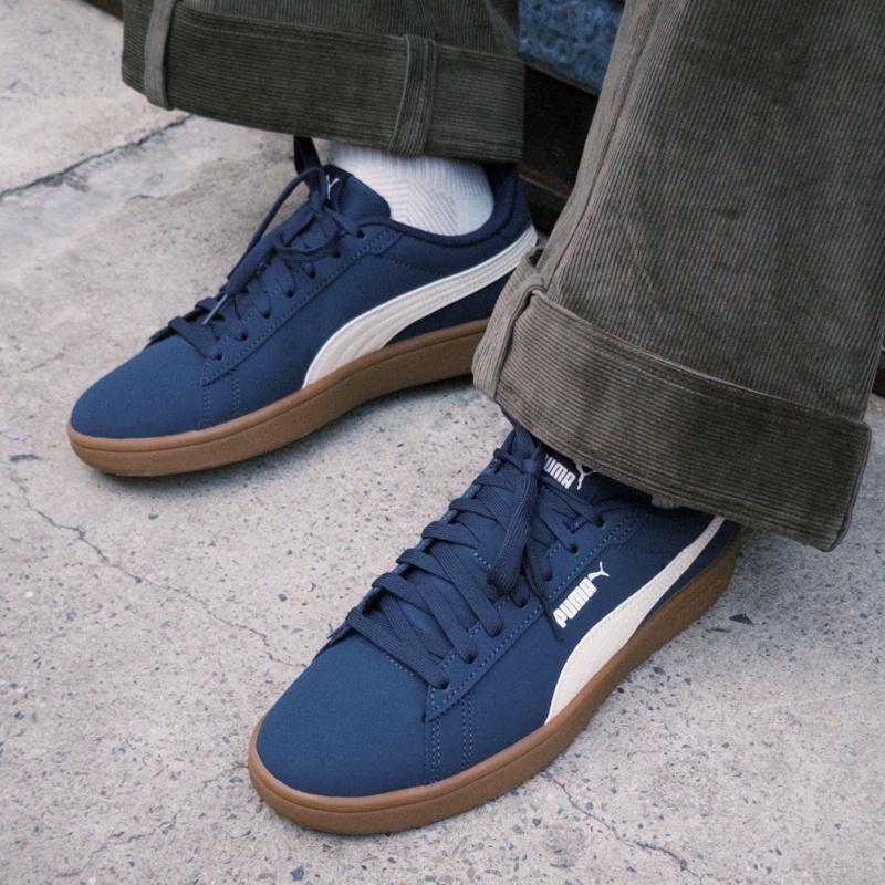 Puma Smash 3.0 Модные Удобные Низкие Кроссовки Унисекс Кроссовки Синий Белый 392336-10