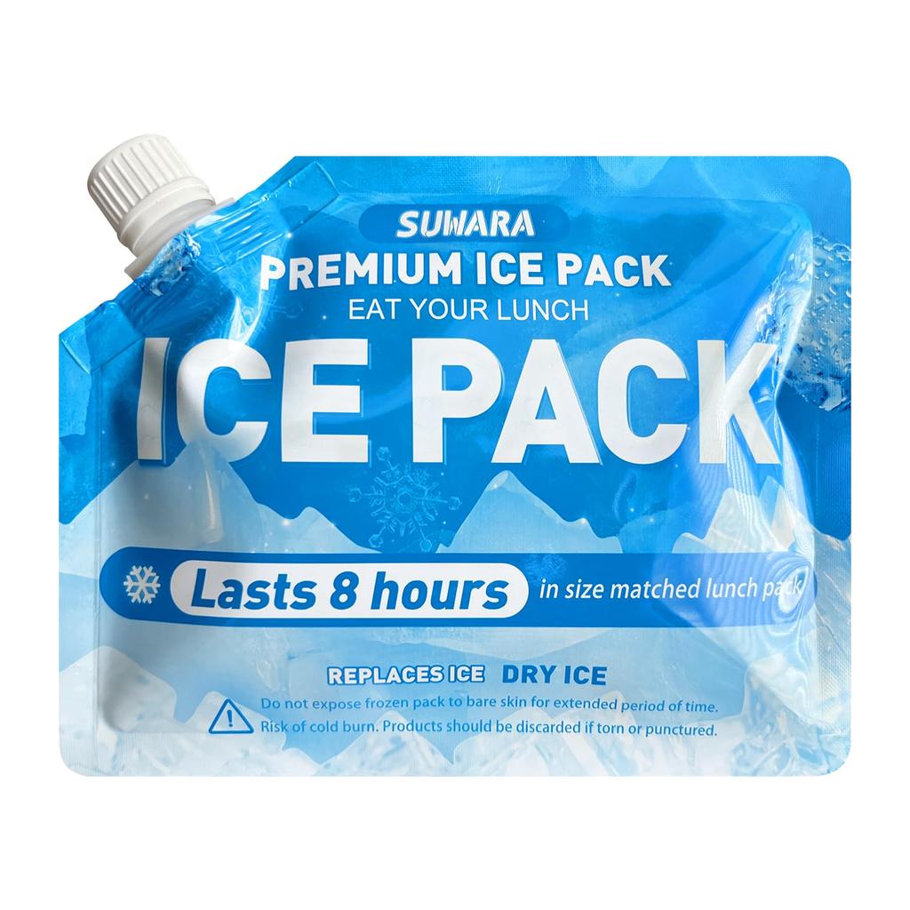Многоразовые пакеты со льдом Suwara, 300 мл, мягкие, многоразовые, тонкие, легкие, совместимые с морозильными камерами и холодильниками, сохраняют продукты холодными примерно