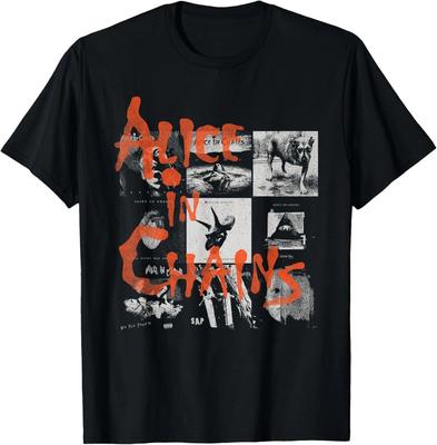 Alice In Chains Альбомная сетка 100% Хлопок Футболка Мужские Футболки Топ