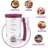 LMETJMA Pancake Batter Dispenser 4 Cup 900ML Pancake Cupcake Batter Dispenser with Measuring Label Cookies Cream Dispenser JT186