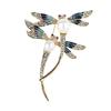 Retro Diamond-Encrusted Dragonfly Brooch Temperament Dripping Insect Brooch Niche Design Sense Pin Suit With Accessories