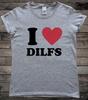 Футболка с надписью I Love Heart Dilfs