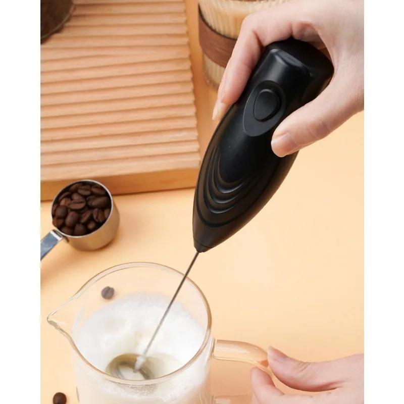 Вспениватель молока с большой ручкой, электрический, для вспенивания молока, ручной блендер для кофе, вспениватель для латте, размешиватель для напитков