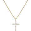 Позолоченная цепочка с крестом из 14-каратного золота для женщин | Подвеска-крест | Золотые цепочки для женщин, девушек
