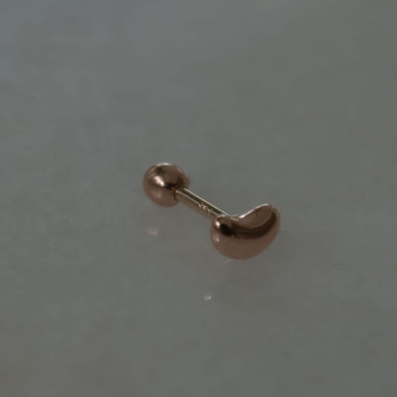 Youngglow 14k пирсинг в форме фасоли