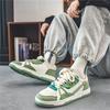2024 Men's Trendy Versatile Vulcanized Shoes Personalized New Lace Up Sports Shoes, Green Canvas Casual Shoes Designer Shoes Men