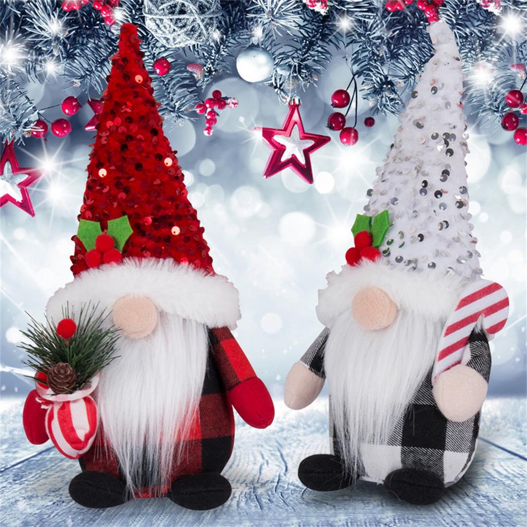 Christmas Gnome Plush Knitted Faceless Doll Handmade Christmas E-lf Decoration New Year Gifts Xmas Decor For Home