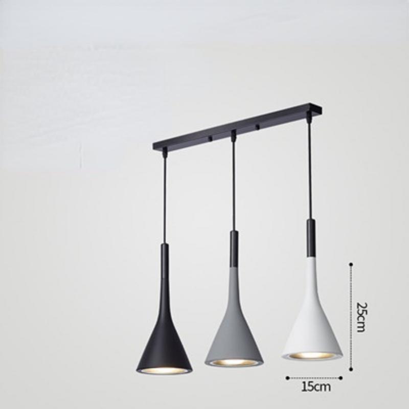 Three Head Dining Room Chandelier Creative Personality Bar Living Room Aluminum Lighting